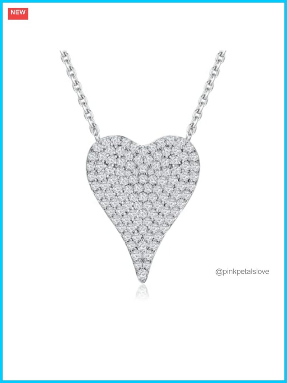 14K Gold Plated Silver Pave Birthstone Heart Pendant Necklace